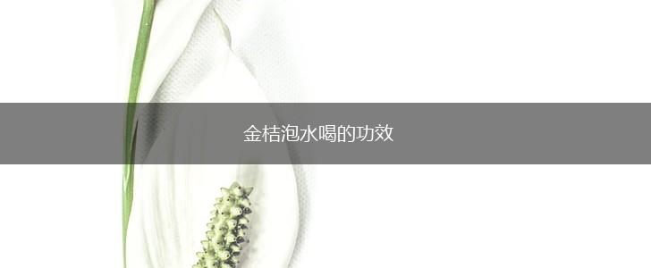 金桔泡水喝的功效,第1张